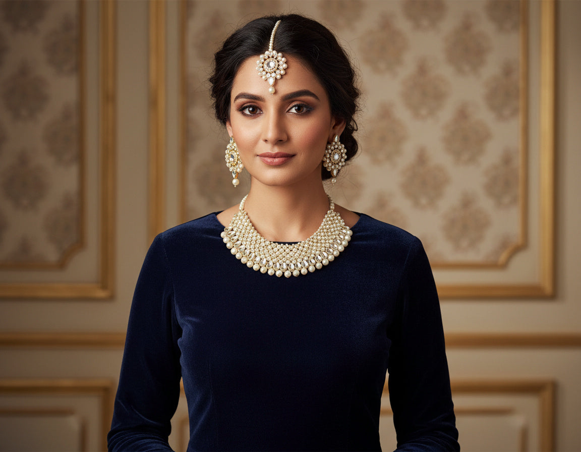 Classic Pearl Necklace set