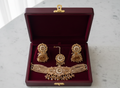 The Royal Champagne Gold Polki Choker Set