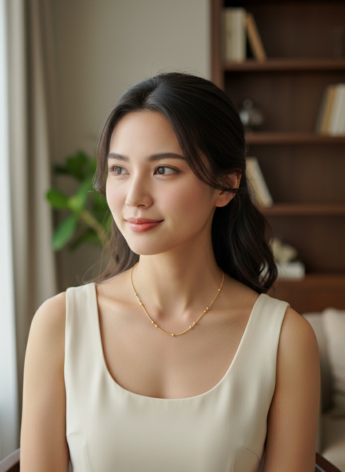 Elegant Golden Bead Chain