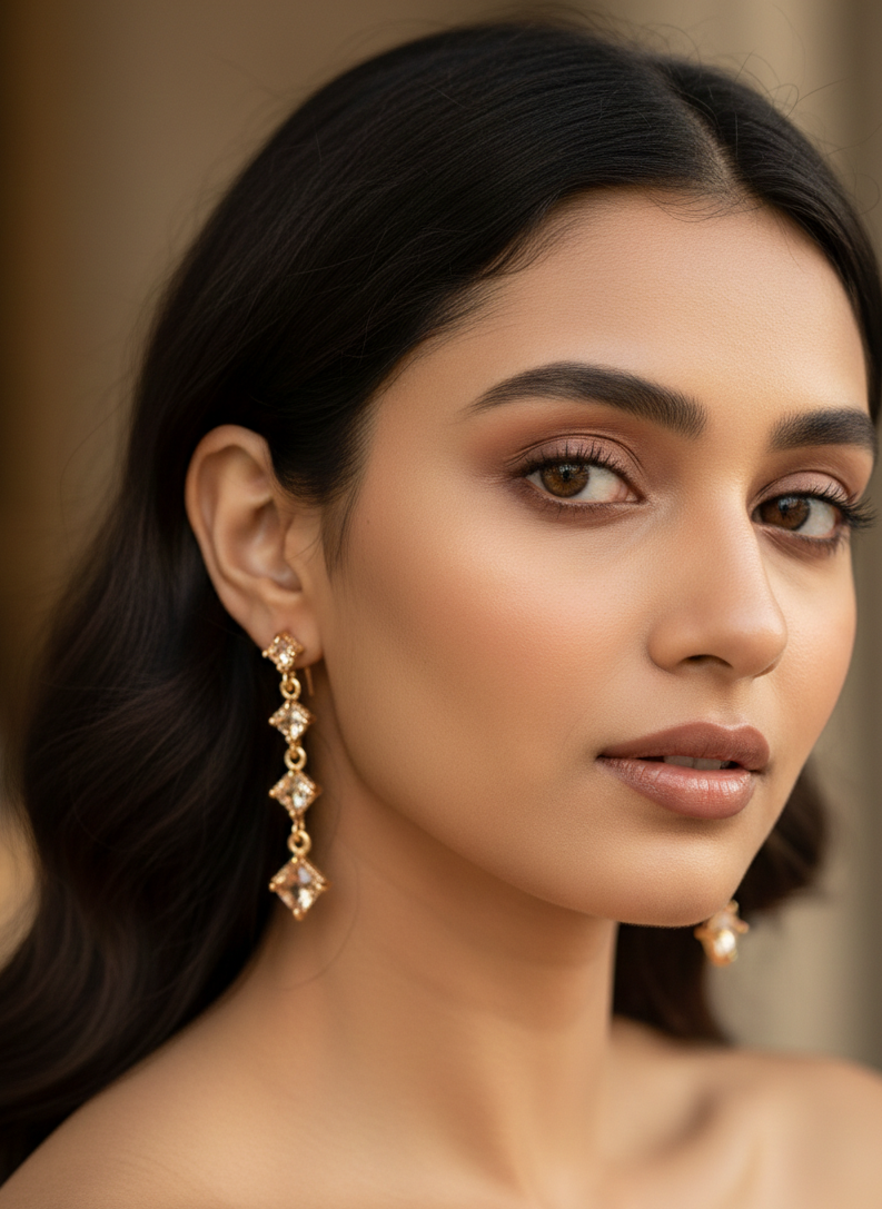Elegant Tiered Drop Earrings