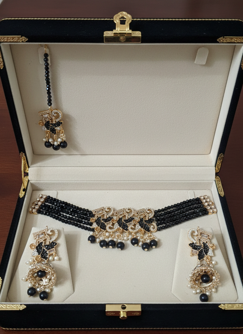 Black Pearl Choker Set