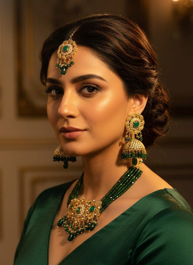 Royal Emerald Green Chocker set