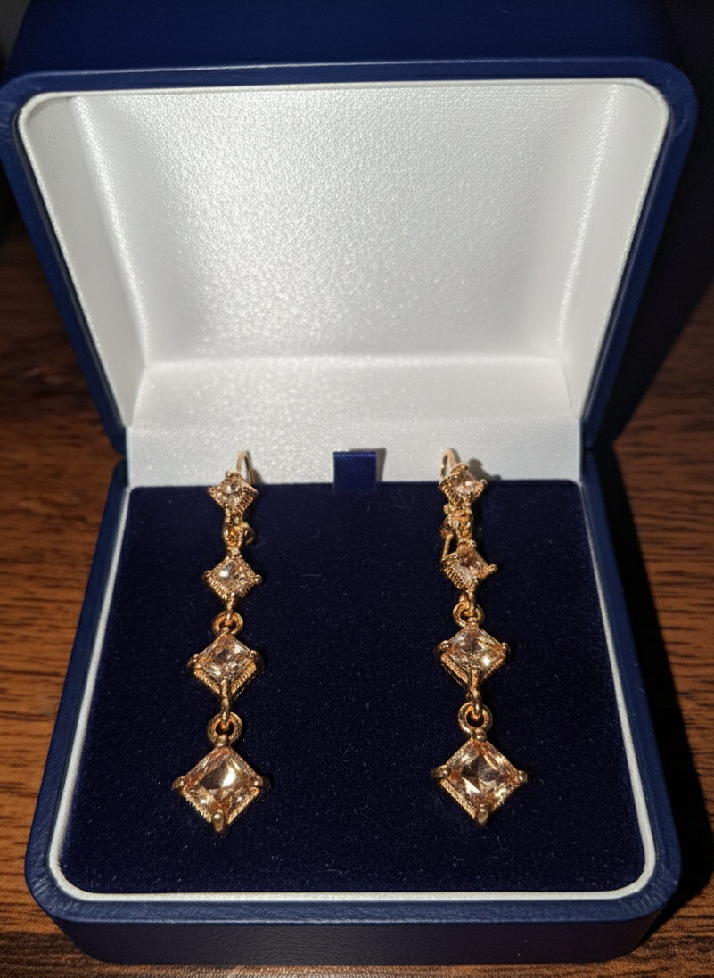 Elegant Tiered Drop Earrings