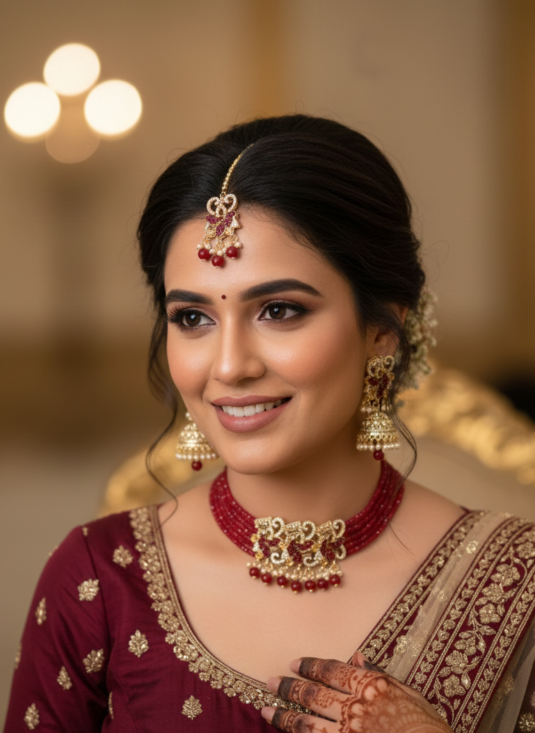 Royal Crimson Bridal Set