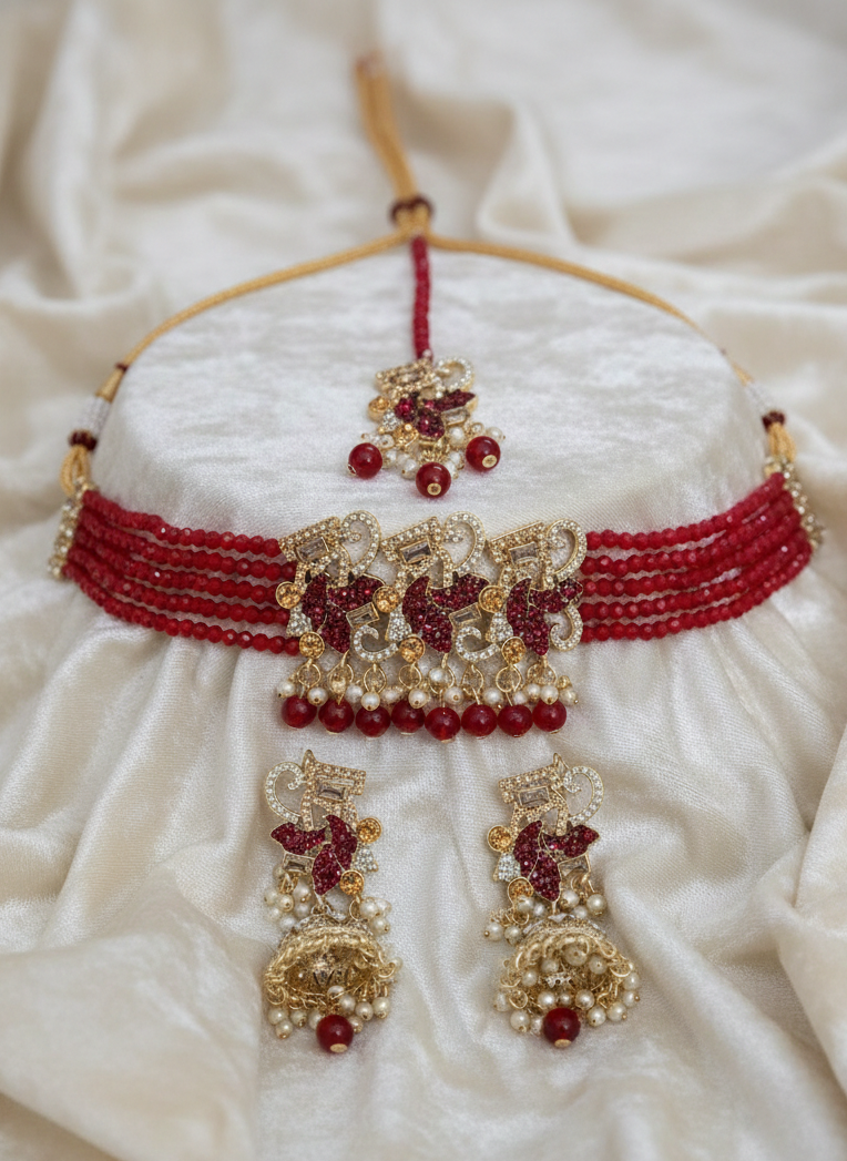 Royal Crimson Bridal Set