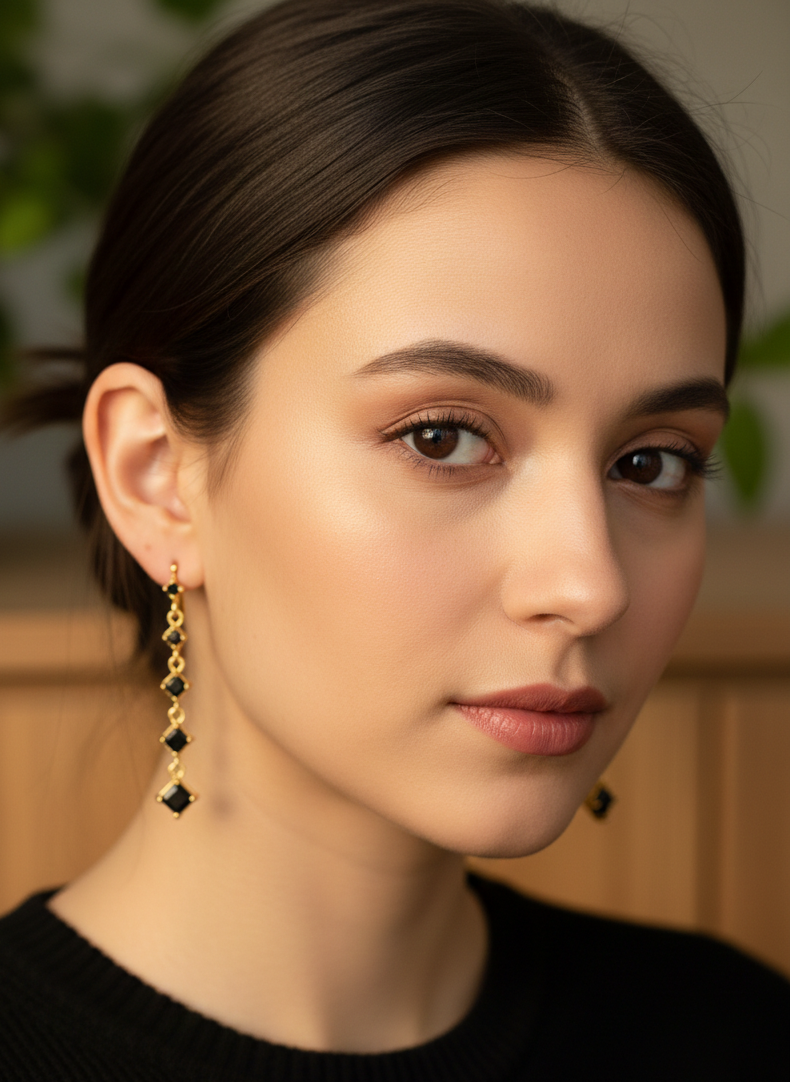 Elegant Tiered Drop Earrings