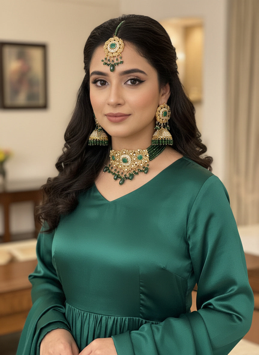 Royal Emerald Green Chocker set